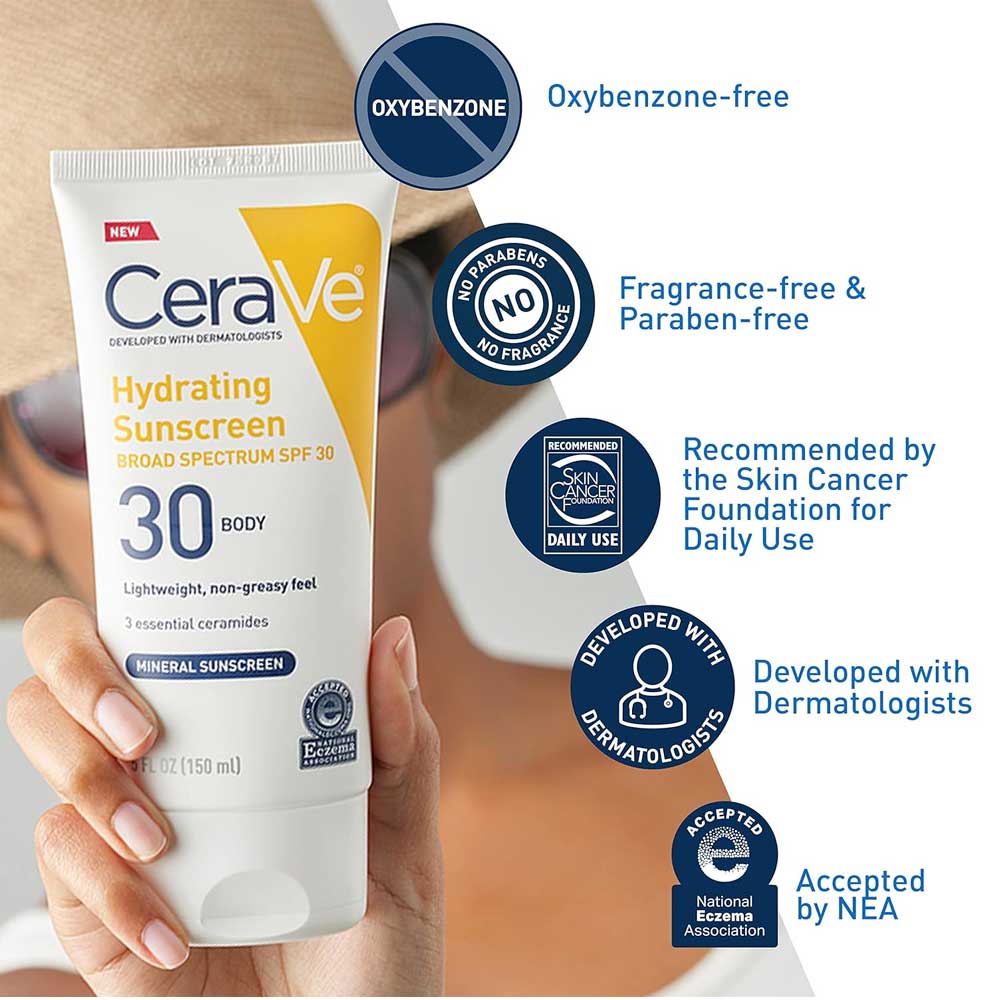 CeraVe 100% Mineral Hydrating Sunscreen SPF 30 75ml